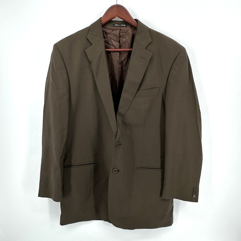 Giorgio Cavalli Jacket Mens Size 42 6 L Brown Sport Coat Blazer Wool Business